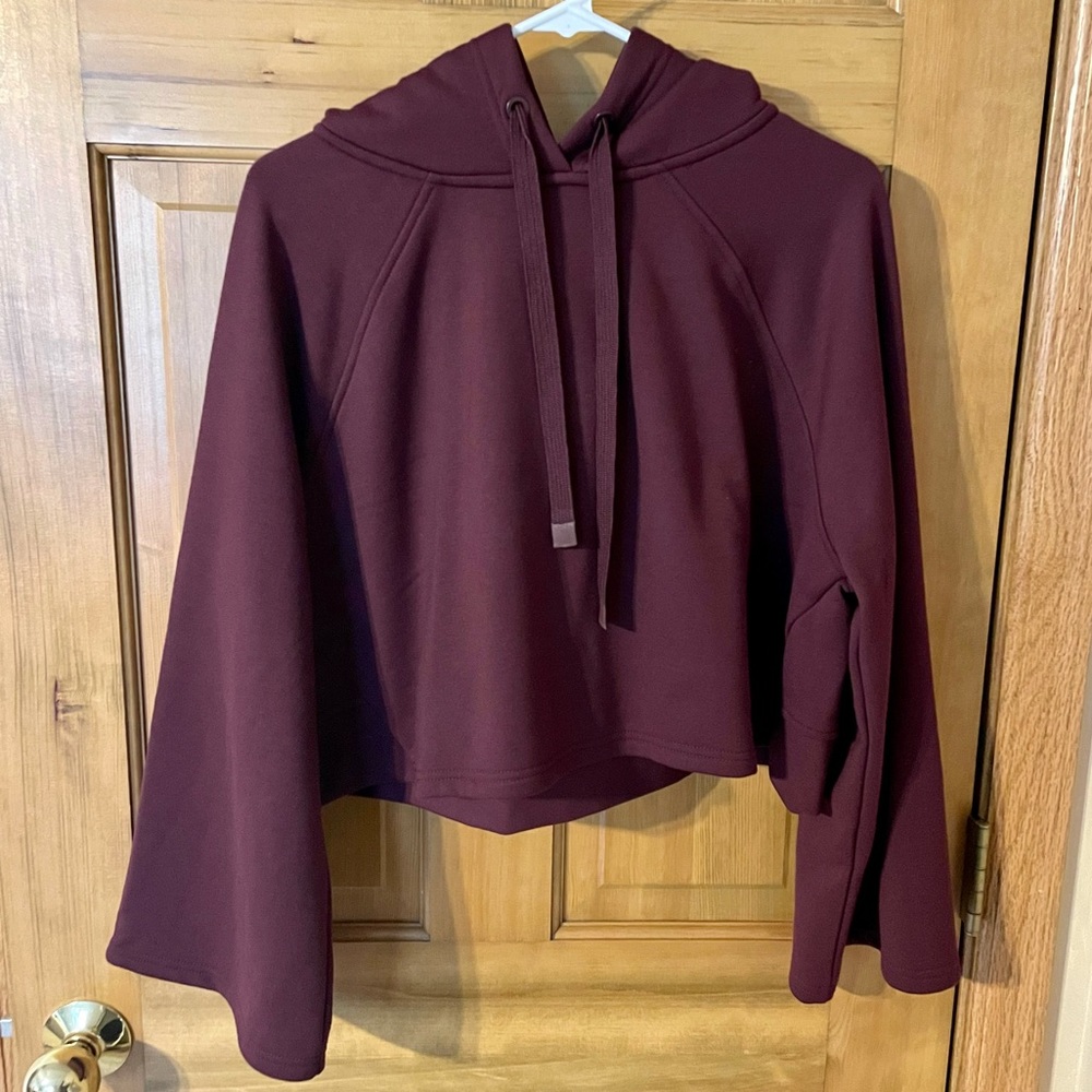 Women's Burgundy Hoodie Top
